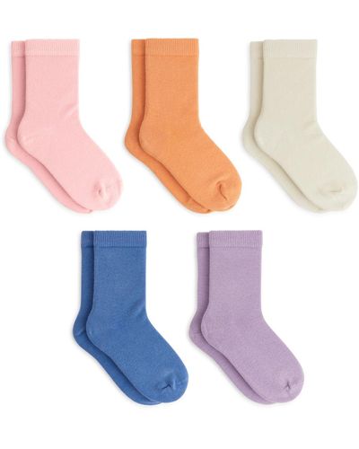ARKET Cotton Socks Set Of 5 - Blue