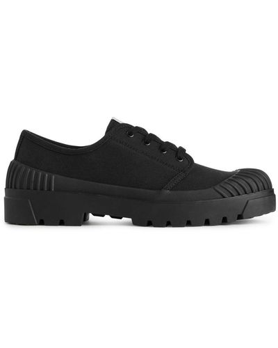 ARKET Chunky Canvas Trainers - Black