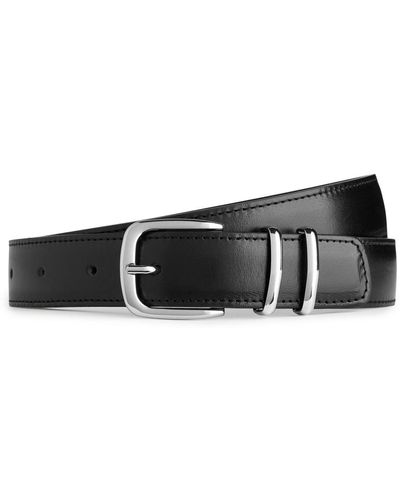 ARKET Leather Belt - Black