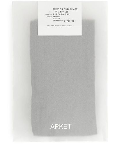 ARKET Transparente Strumpfhose, 20 Denier - Grau