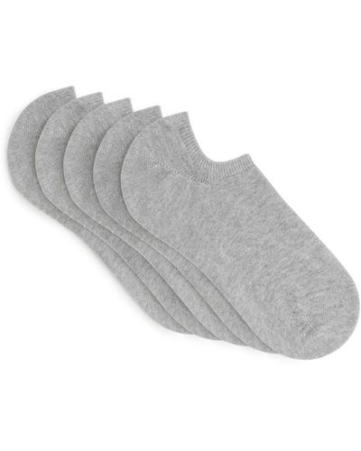 ARKET Trainer Socks, 5 Pairs - Grey