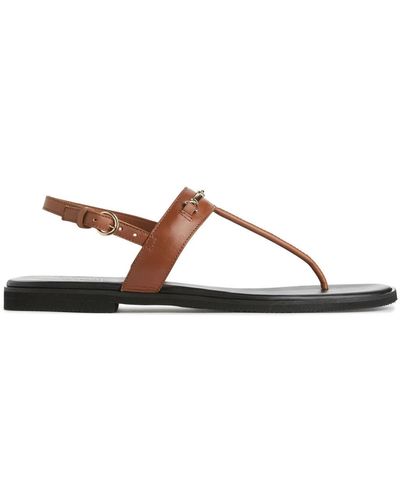 ARKET Leather Thong Sandals - Brown