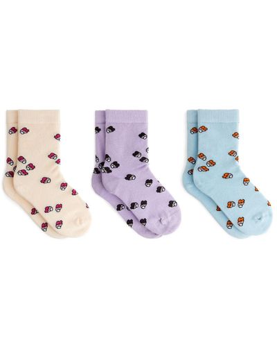 ARKET Cotton Socks Set Of 3 - White
