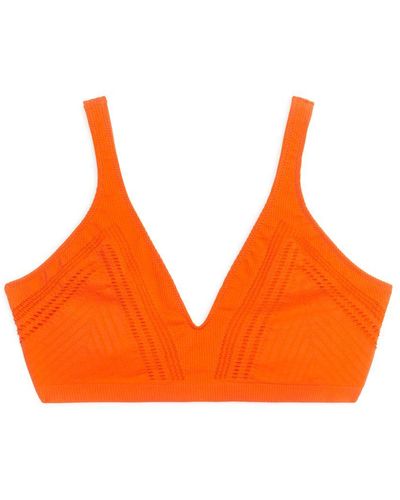 ARKET Nahtloses Bikinioberteil - Orange