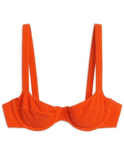 ARKET Crinkle-Bikini-Oberteil Mit Bügeln - Orange