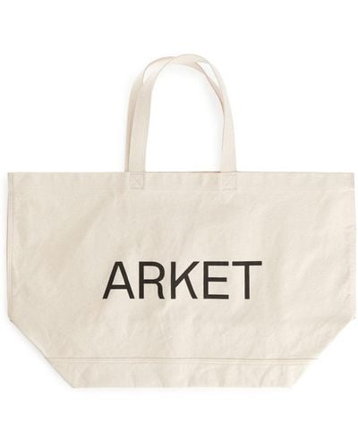 ARKET Oversized Canvas Tote - Natural