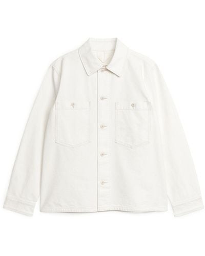 ARKET Cotton Canvas Utility Jacket - White