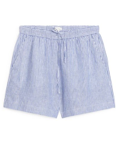ARKET Linen Shorts - Blue
