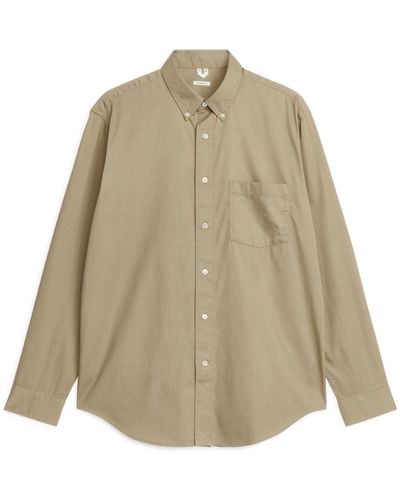 ARKET Cotton Twill Shirt - Natural