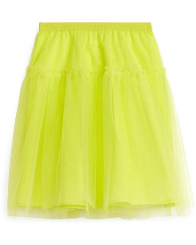 ARKET Tulle Skirt - Yellow