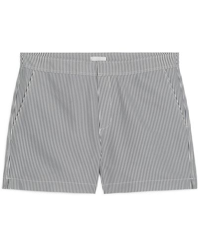 ARKET Seersucker Swim Shorts - Grey