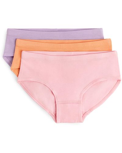 ARKET Cotton Jersey Briefs - Pink