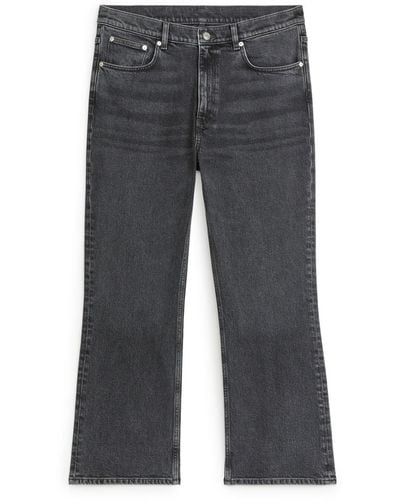 ARKET Fern Cropped Flared Stretch Jeans - Grey