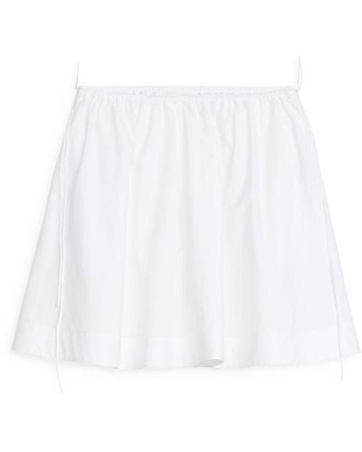 ARKET Mini Cotton Skirt - White