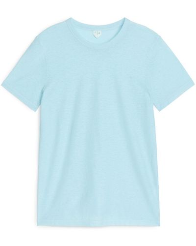 ARKET Ice Crêpe T-shirt - Blue