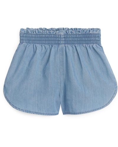 ARKET Lyocell Denim Shorts - Blue