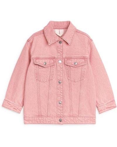 ARKET Oversized Denim Jacket - Pink