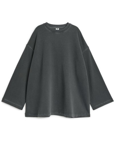 ARKET Relaxed Cotton Sweatshirt - Grey