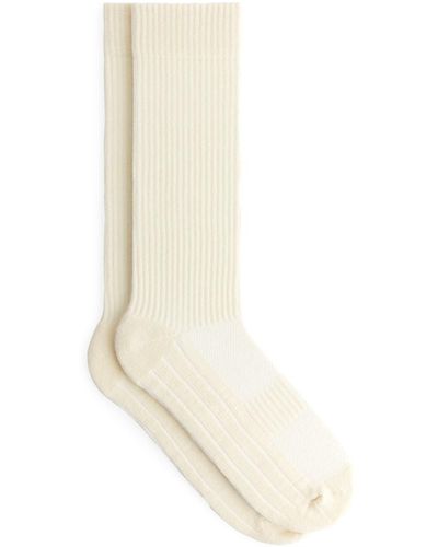 ARKET Ribbed Sports Socks Set Of 2 - White