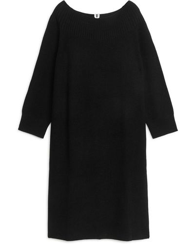 ARKET Relaxed Wool Dress - Black