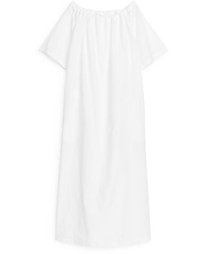ARKET Off-shoulder Maxi Dress - White