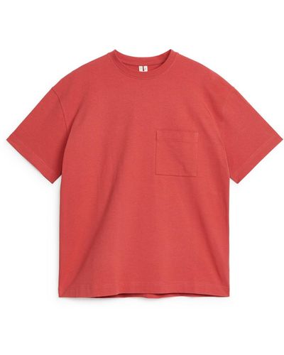 ARKET Oversized Heavyweight T-shirt - Red