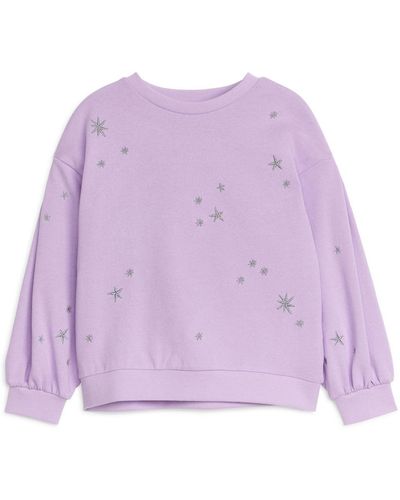 ARKET Embroidered Sweatshirt - Purple