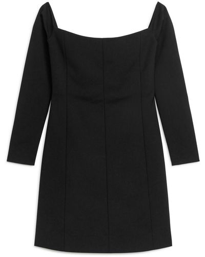 ARKET Off-shoulder Mini Dress - Black