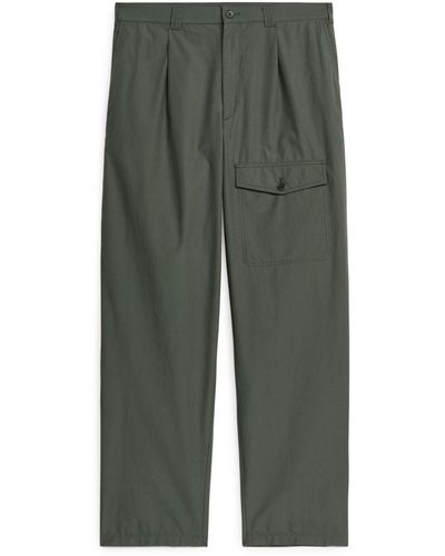 ARKET Wide Utility Trousers - Green