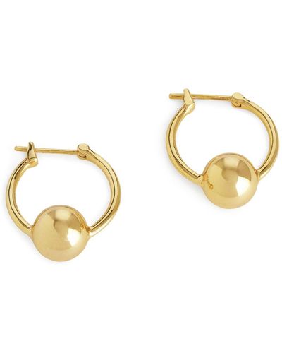 ARKET Gold-plated Sphere Hoop Earrings - Metallic