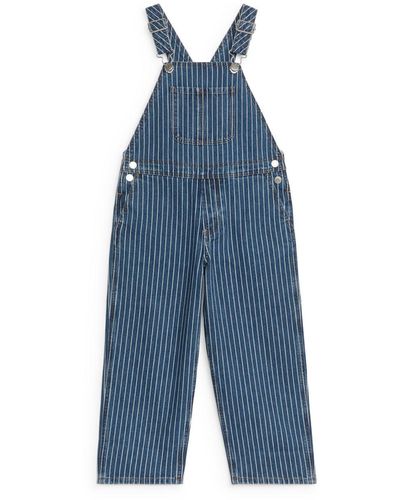 ARKET Relaxed Denim Dungarees - Blue