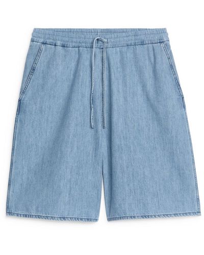 ARKET Shorts Aus Denim-Twill - Blau