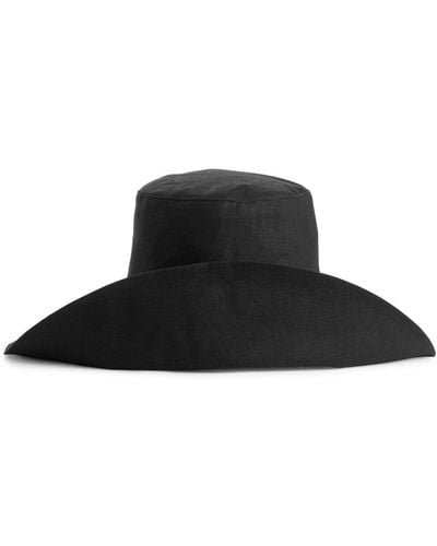 ARKET Linen Hat - Black