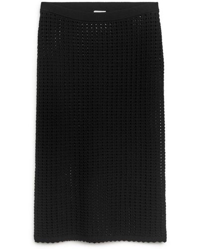 ARKET Crochet Skirt - Black