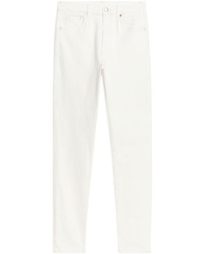 ARKET Poppy High Slim Stretch Jeans - White