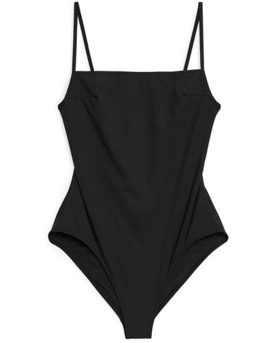 ARKET Square-neck Swimsuit - Black