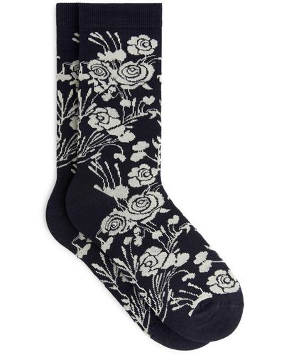 ARKET Jacquard Socks - Black