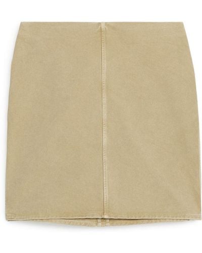 ARKET Short Denim Skirt - Natural