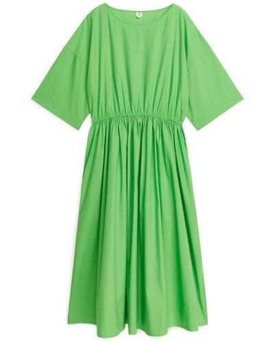 ARKET Wide Cotton Dress - Green