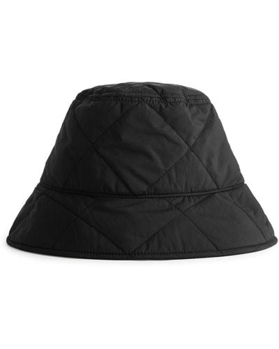 ARKET Quilted Bucket Hat - Black