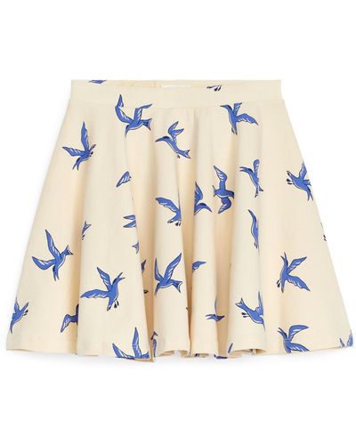 ARKET Printed Jersey Skirt - Natural
