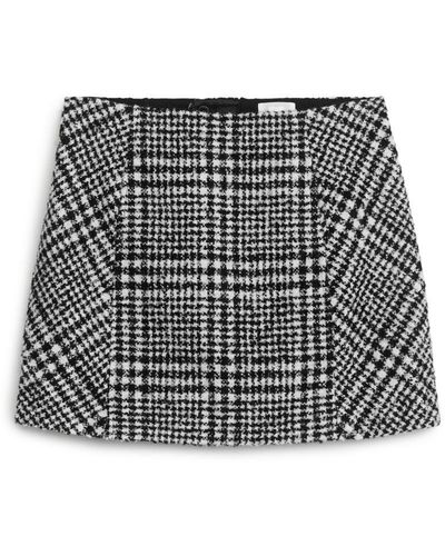 ARKET Wool Blend Mini Skirt - Grey
