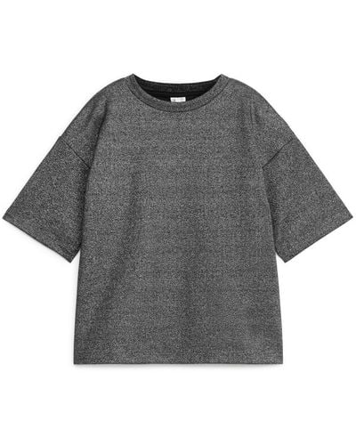 ARKET Glitzer-T-Shirt - Grau