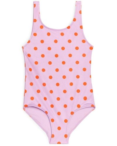 ARKET Print Swimsuit - Pink