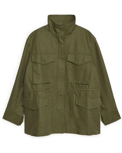 ARKET Cotton Utility Jacket - Green