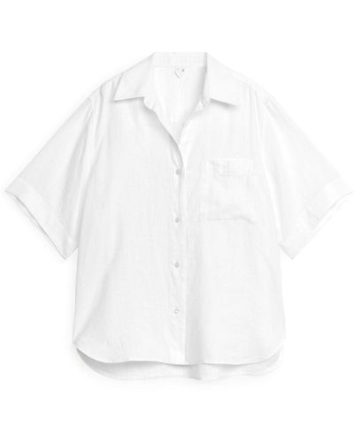 ARKET Linen Resort Shirt - White