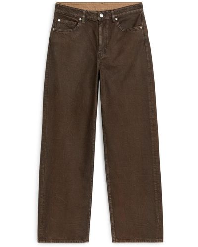 ARKET Petal Low Loose Jeans - Brown