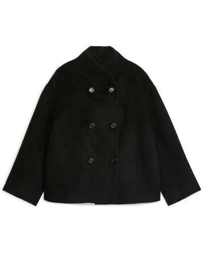 ARKET Brushed Wool Jacket - Black