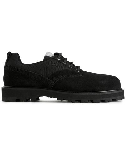 ARKET Suede-vibram® Derby Shoes - Black