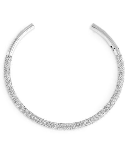 ARKET Rhinestone Cuff Necklace - White